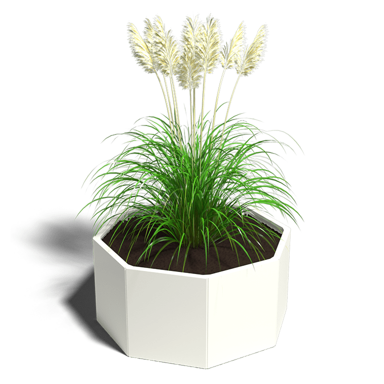 Achthoekige plantenbakken gepoedercoat