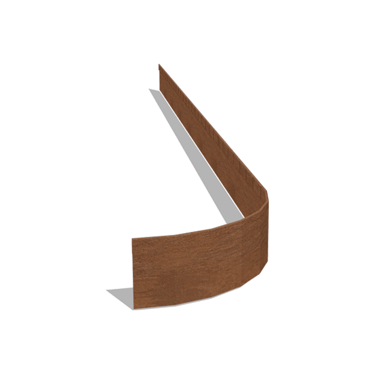 Corten steel edge restraint FLEX crushed 13 cm (240 cm long)