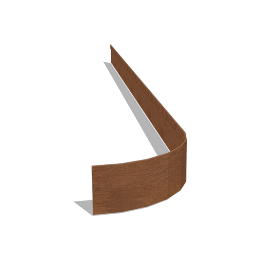 Cortenstaal kantopsluiting FLEX geplet 13 cm (240 cm lang)