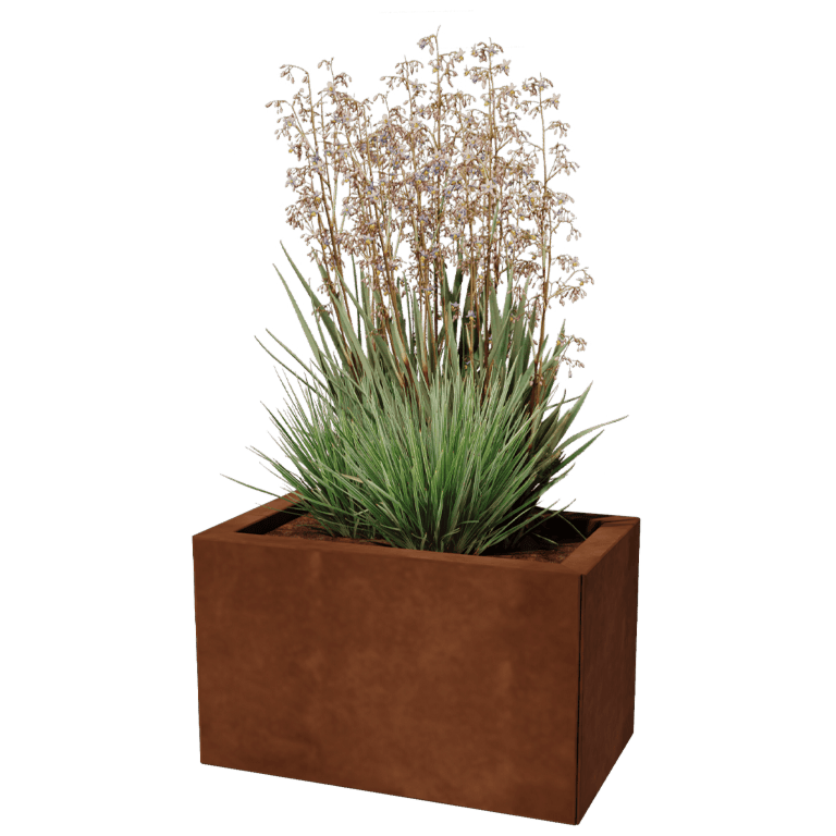 Cortenstaal plantenbak rechthoek 30 x 50 cm