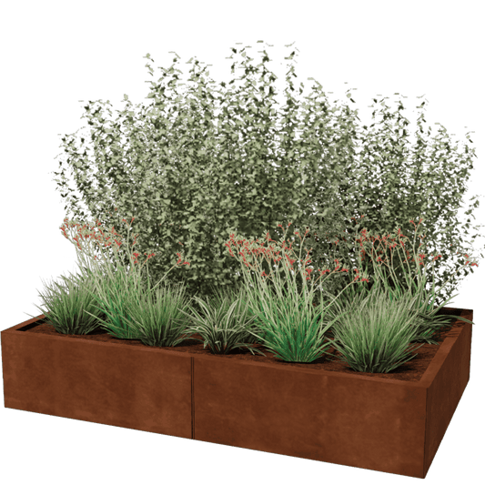 Corten steel planter XXL rectangular 160 x 100 cm