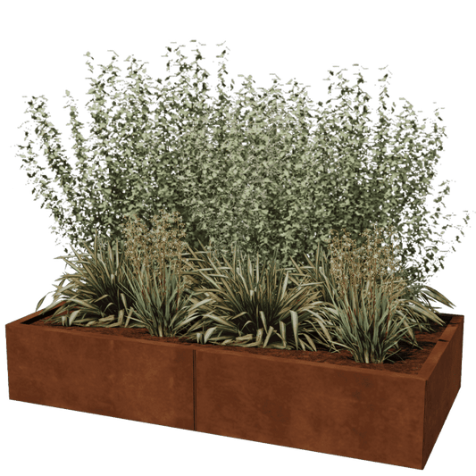 Corten steel planter XXL rectangular 160 x 80 cm