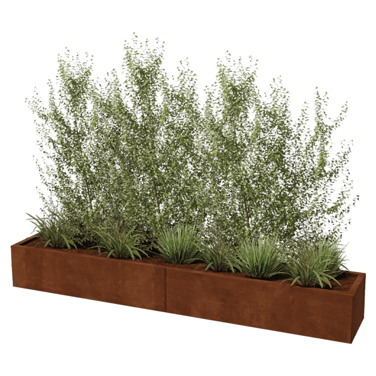 Cortenstaal plantenbak XXL rechthoek 240 x 40 cm