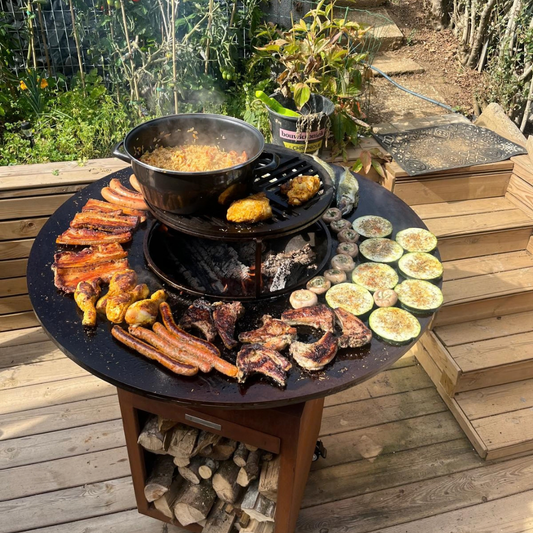 Fire-ID CUBE – Premium Open Vuur BBQ Ø100 cm | 10 mm Bakplaat