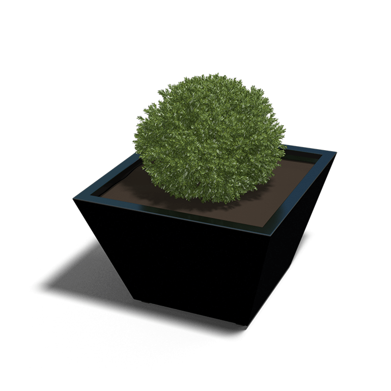 Plantenbak gelast in gepoedecoat staal Cone 80 x 80 x 50 cm
