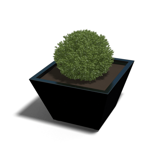 Plantenbak gelast in gepoedecoat staal Cone 80 x 80 x 50 cm