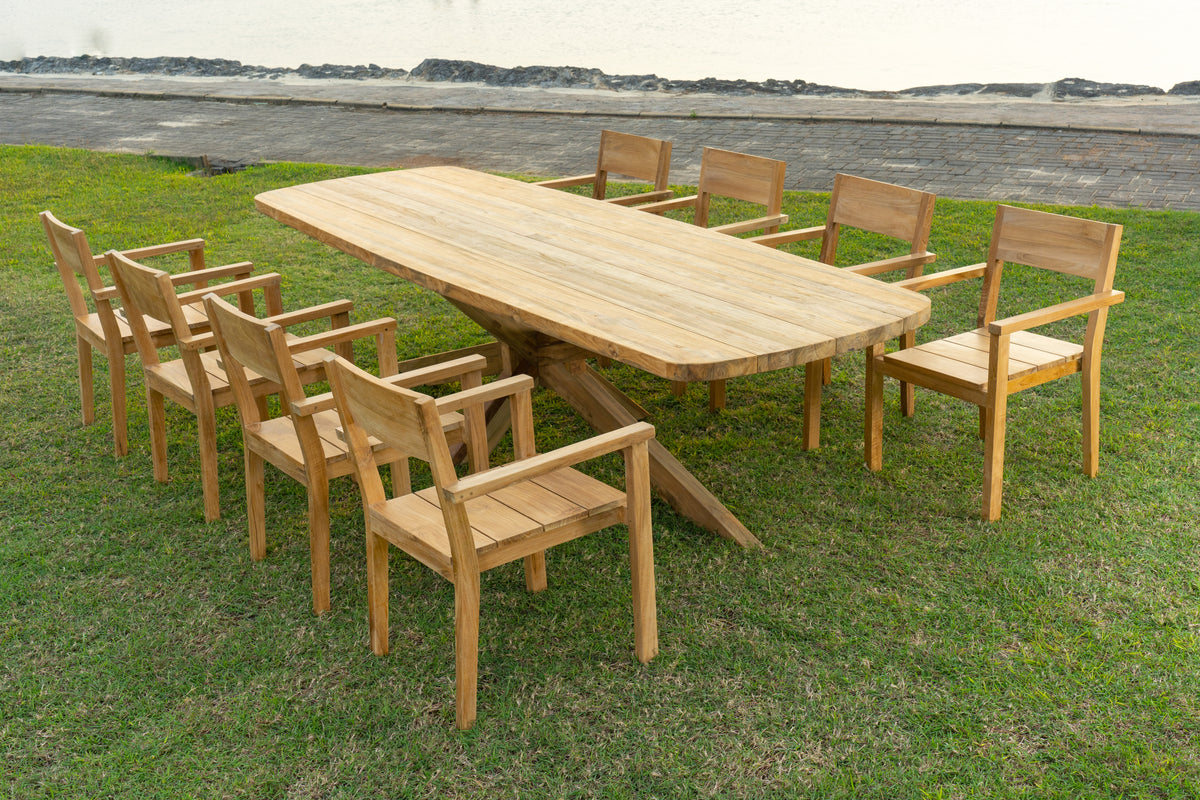 Table de jardin en teck 200 cm OWI