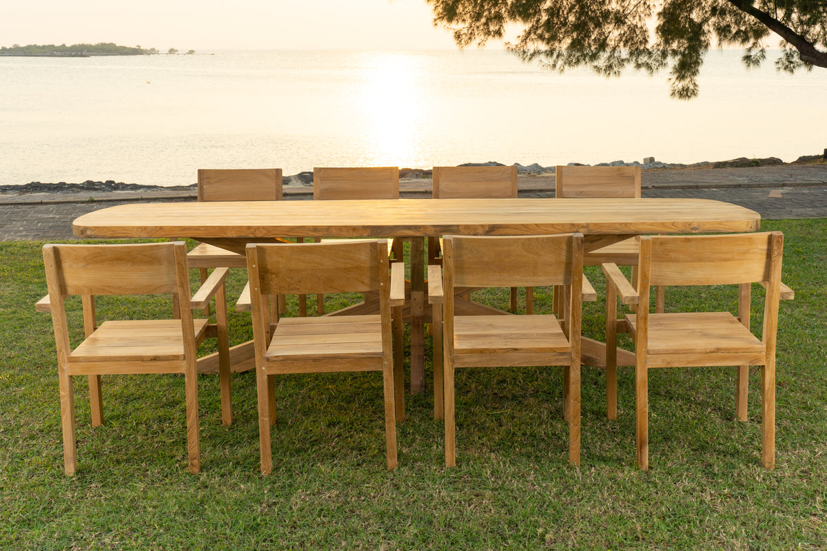 Table de jardin en teck 200 cm OWI