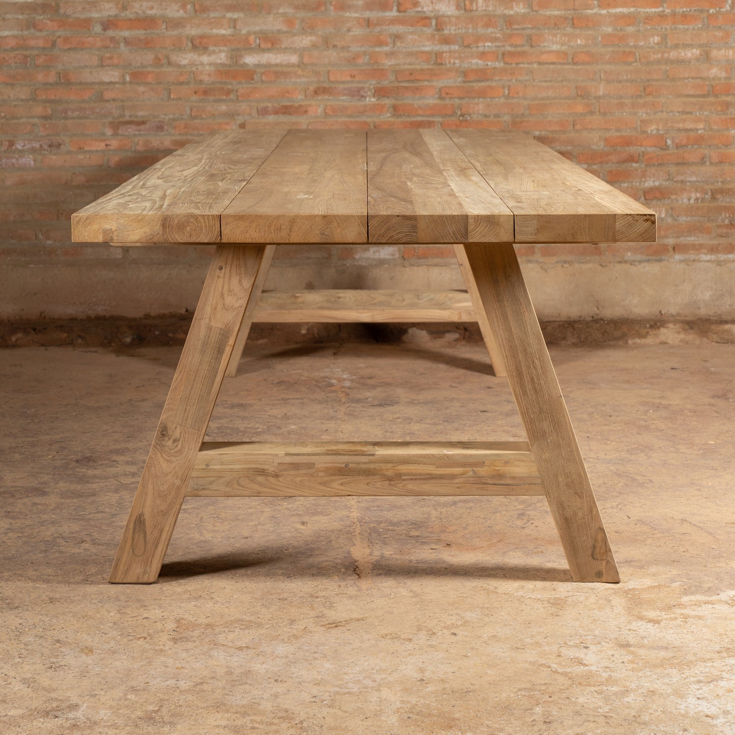 Premium Teak Garden Table Kastil 200 cm with 2 benches