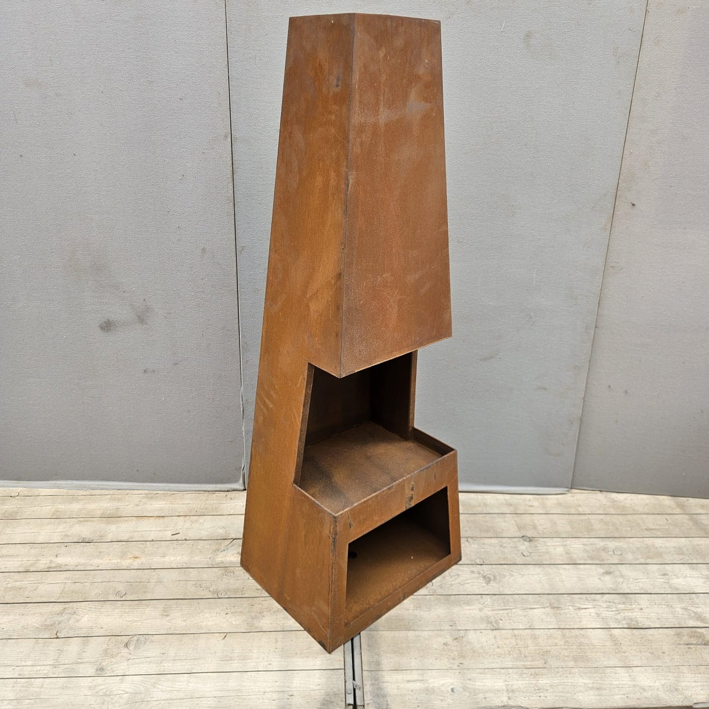 Corten steel patio heater 150 cm x 54 cm x 43 cm