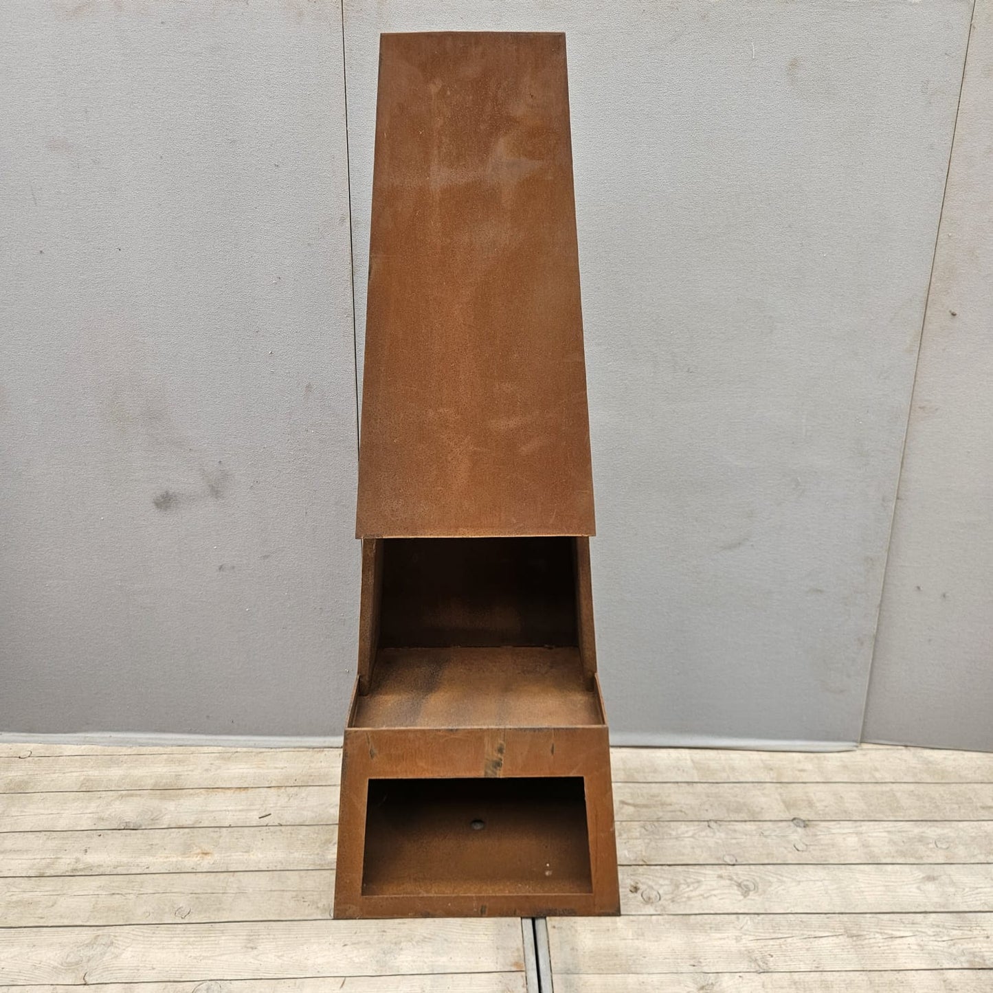 Corten steel patio heater 150 cm x 54 cm x 43 cm