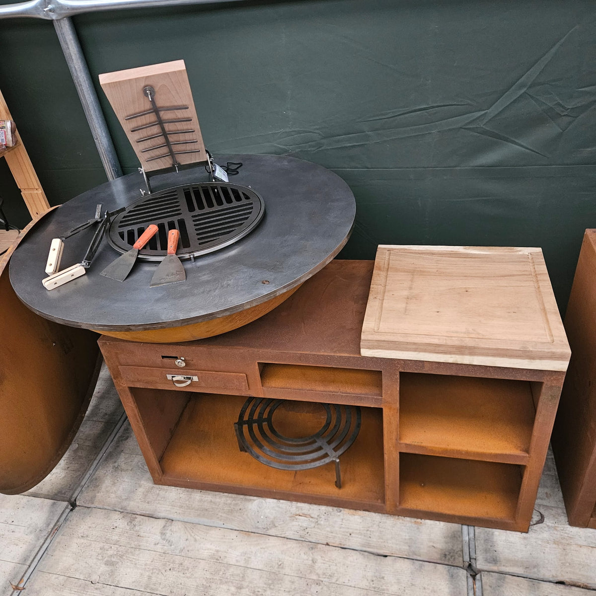 Massief Houten Kapblok voor BBQ