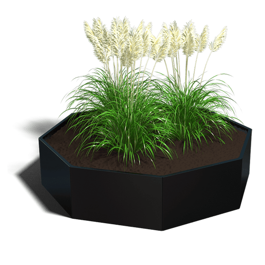 Plantenbak in gepoedercoat staal 8-hoek 100 cm