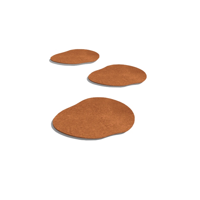 Corten steel step tile natural 30 x 30 cm