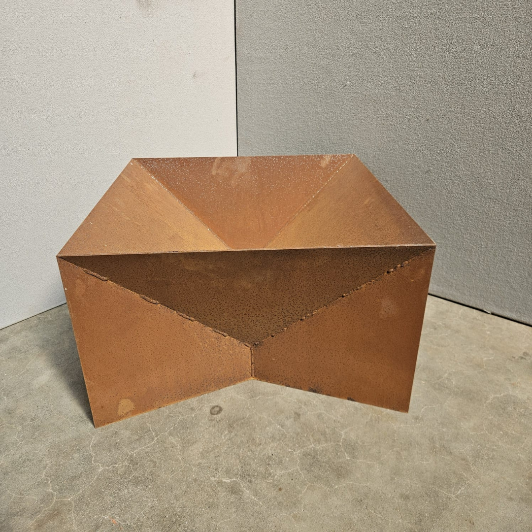 Vierkante vuurschaal van 50 cm x 50 x 30H