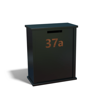 Brievenbus arizona in gepoeder coat staal L