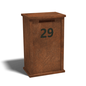 Brievenbus in cortenstaal arizona M