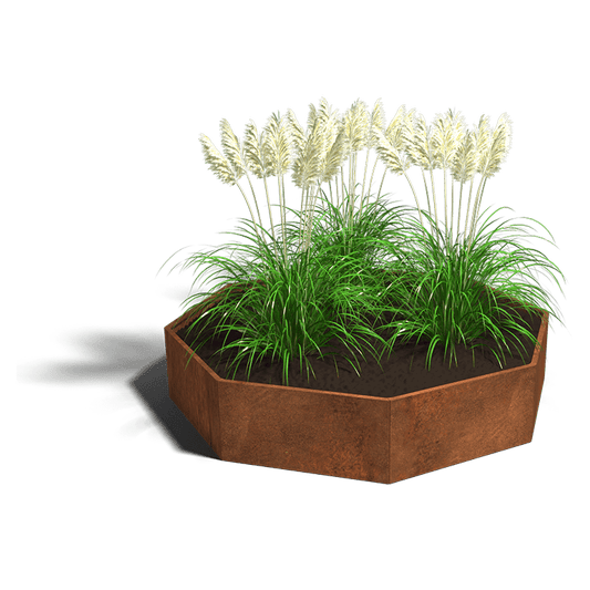 Plantenbak cortenstaal 8-hoek 120