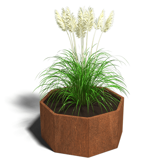 Plantenbak cortenstaal 8-hoek 50