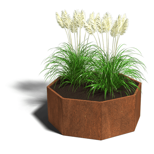 Corten steel planter 8-corner 70