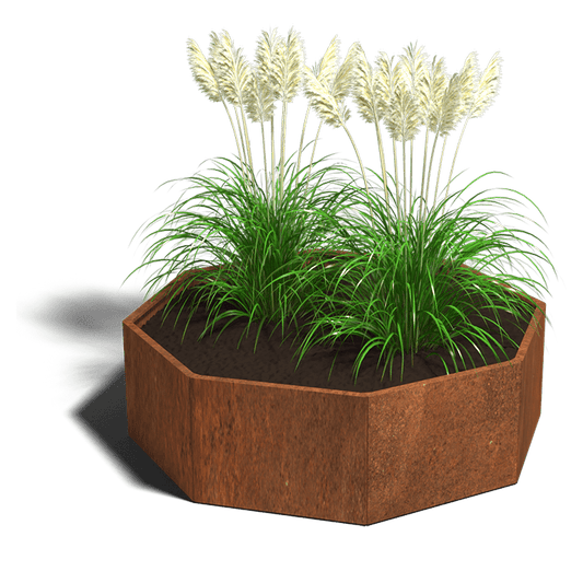 Corten steel planter 8-corner 80