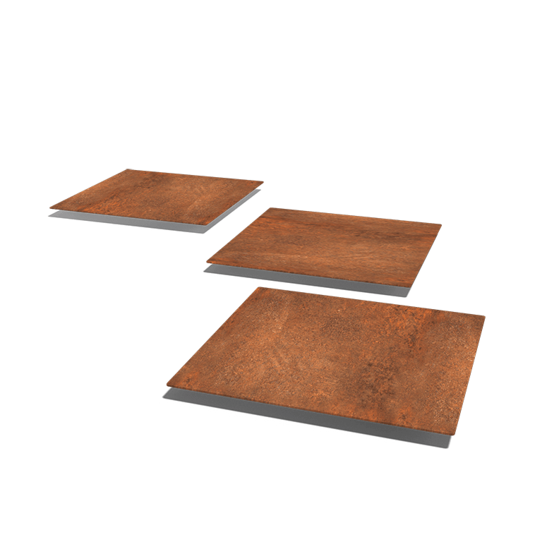 Corten steel stepping stone square 50 x 50 cm