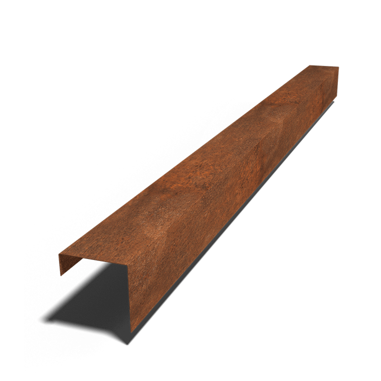 Profilé de transition en acier Corten 15 x 15 x 5 cm (240 cm de long)
