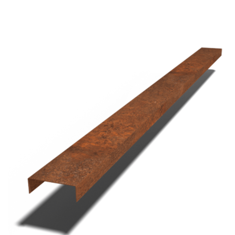 Profilé de transition en acier Corten 5 x 15 x 5 cm (240 cm de long)