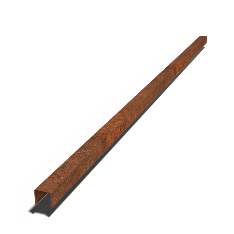 Profilé de transition en acier Corten 5 x 5 x 5 cm (240 cm de long)