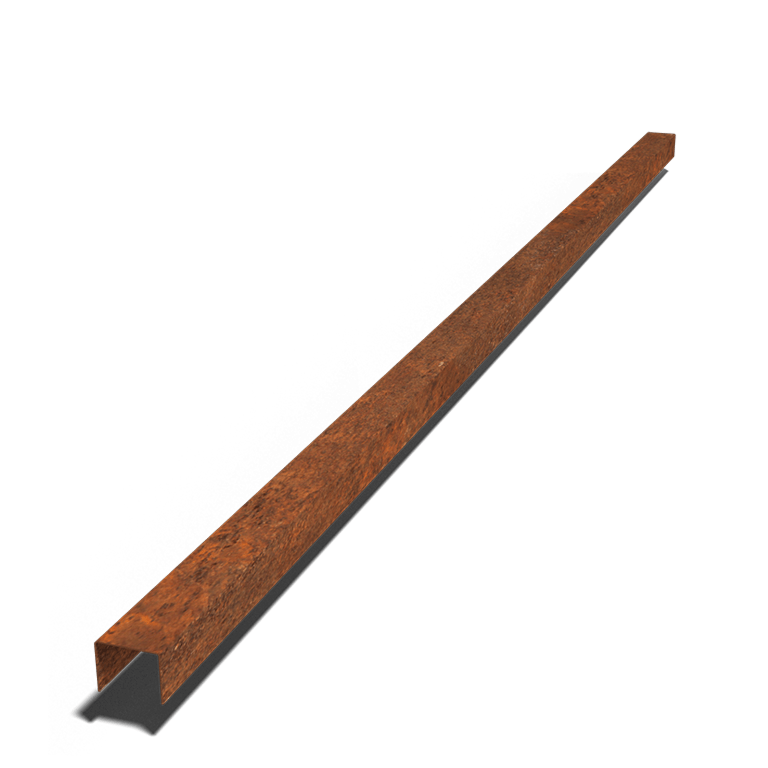 Profilé de transition en acier Corten 5 x 6 x 5 cm (240 cm de long)