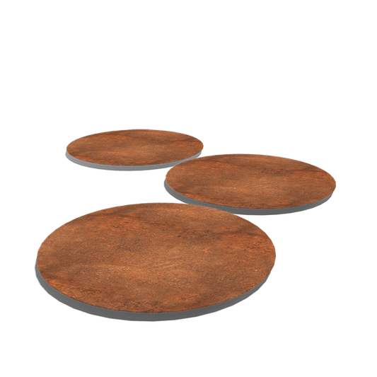 Cortenstaal staptegel rond D 75 cm