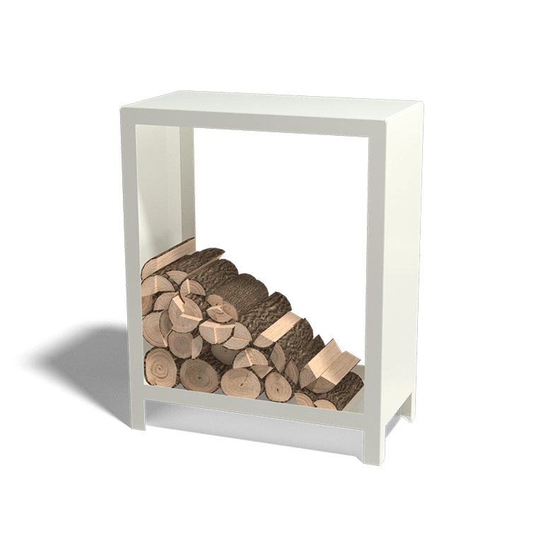 Powder coated steel wood storage 100 x 80 x 40 cm