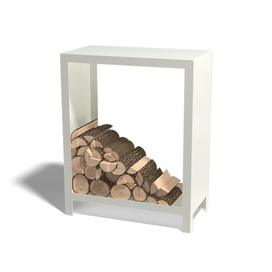 Gepoedercoat stalen houtopslag 100 x 80 x 40 cm