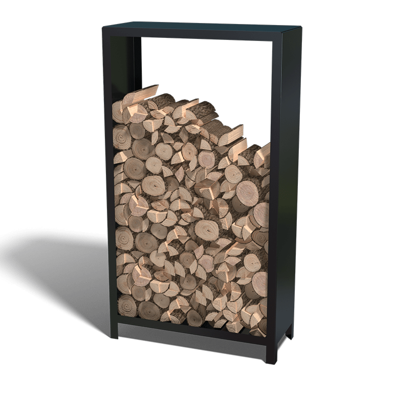 Rangement pour bois en acier peint par poudrage 180 x 100 x 40 cm