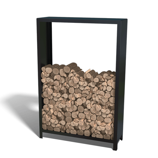 Gepoedercoat stalen houtopslag 180 x 120 x 40 cm