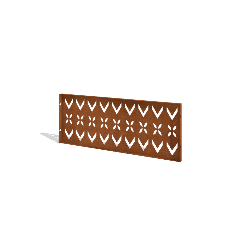 Corten steel fence H panel V 120 x 47.5 cm