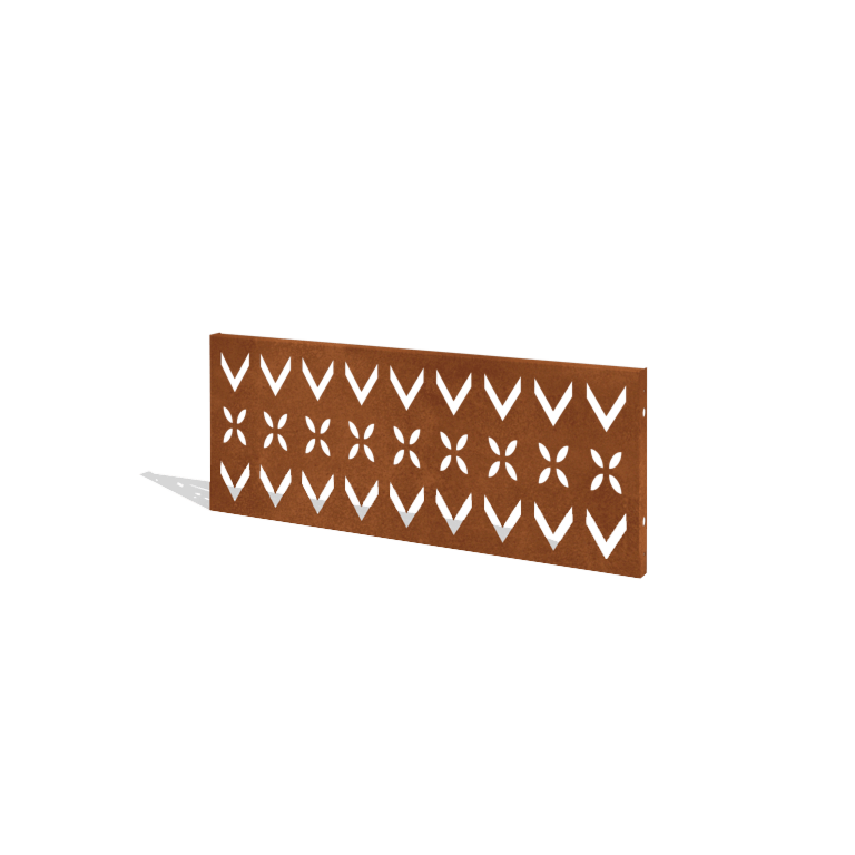 Corten steel fence H panel V 120 x 47.5 cm