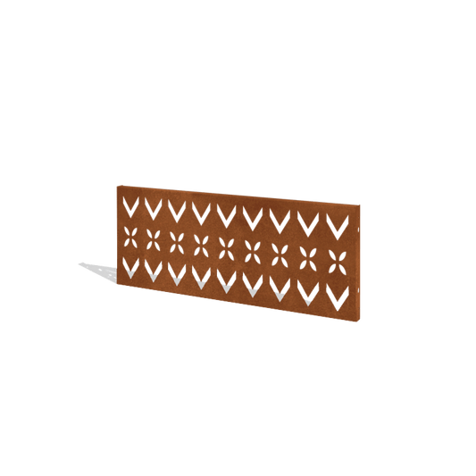 Corten steel fence H panel V 120 x 47.5 cm