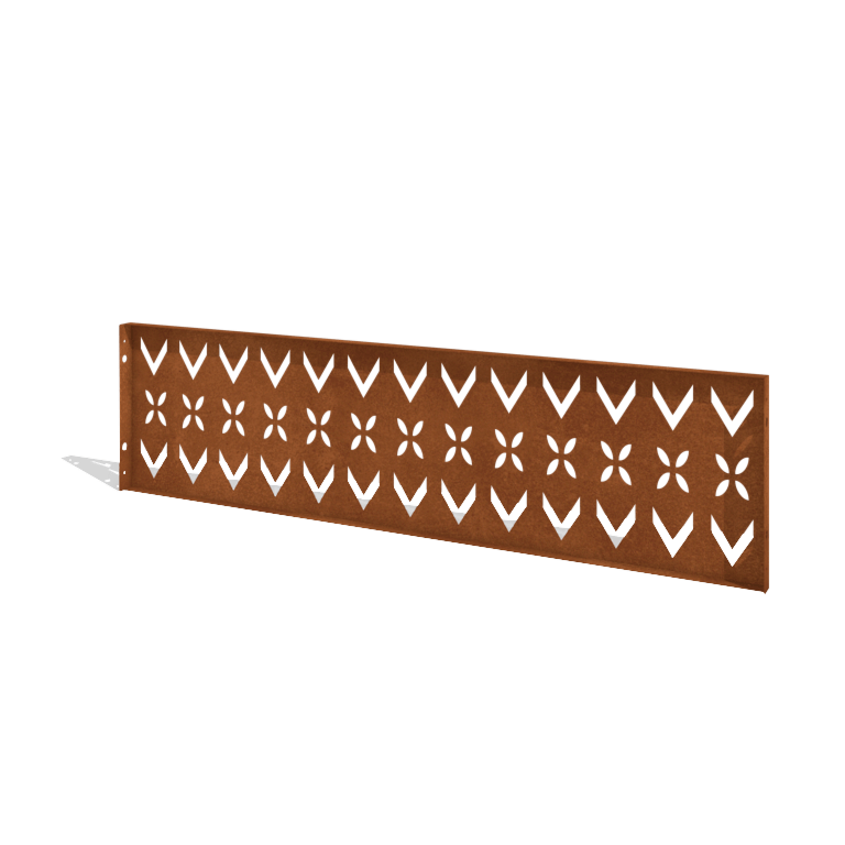 Corten steel fence H panel V 180 x 47.5 cm