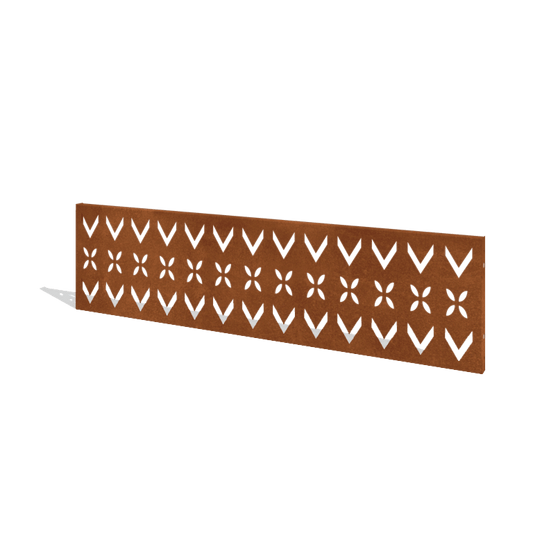 Corten steel fence H panel V 180 x 47.5 cm