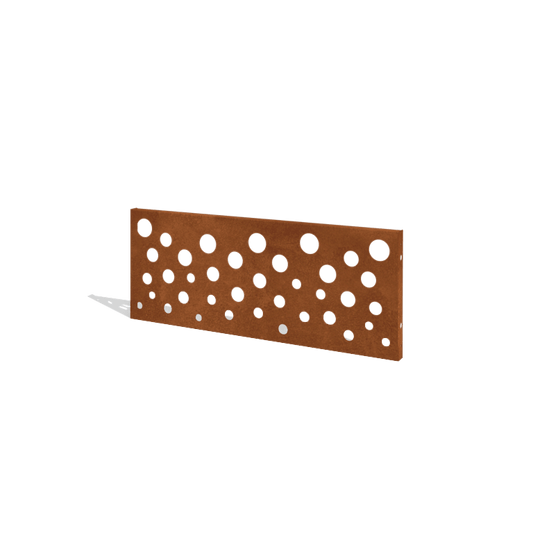 Corten steel fence H panel O 120 x 47.5 cm