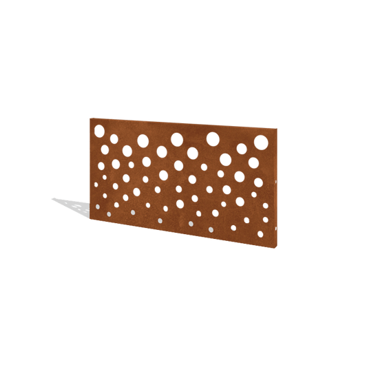 Corten steel fence H panel O 120 x 63.3 cm