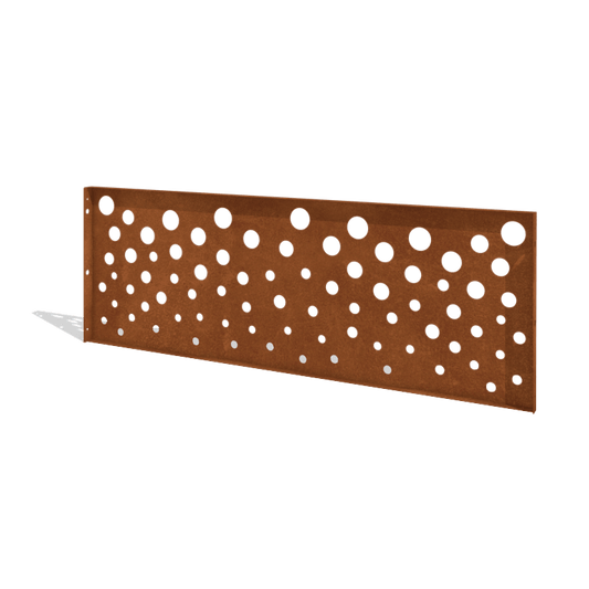 Corten steel fence H panel O 180 x 63.3 cm