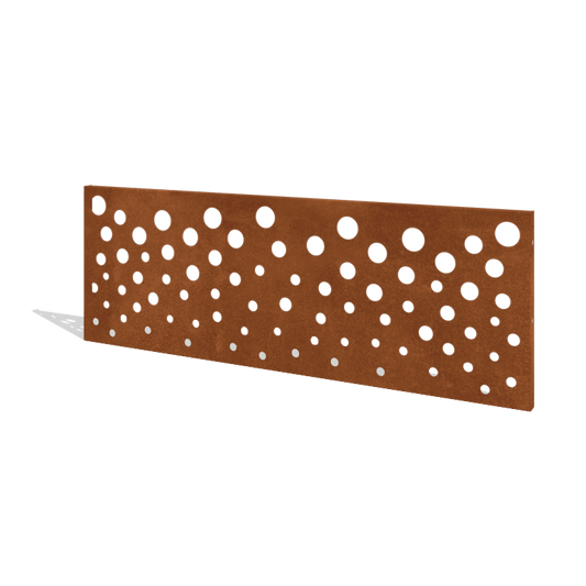 Corten steel fence H panel O 180 x 63.3 cm