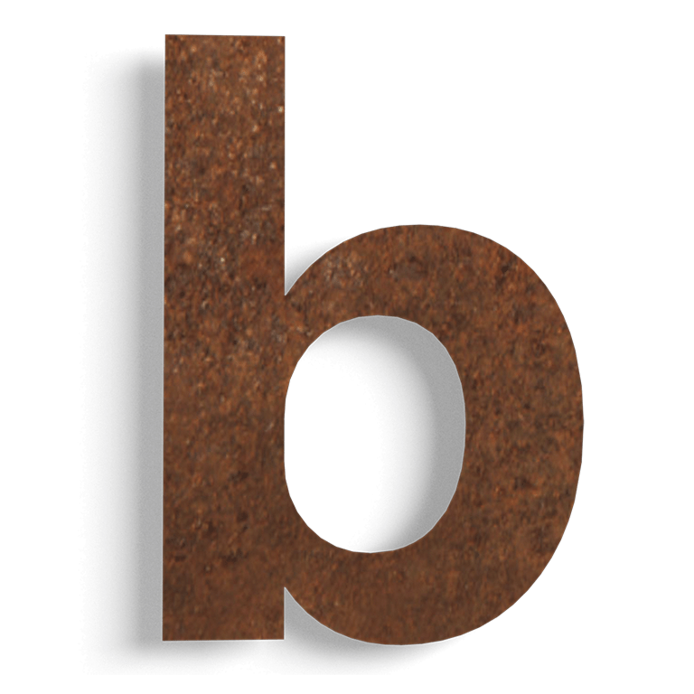 Corten steel house number b