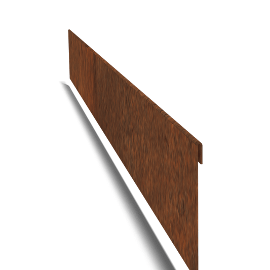 Cortenstaal kantopsluiting geplet 23 cm (150 cm lang)