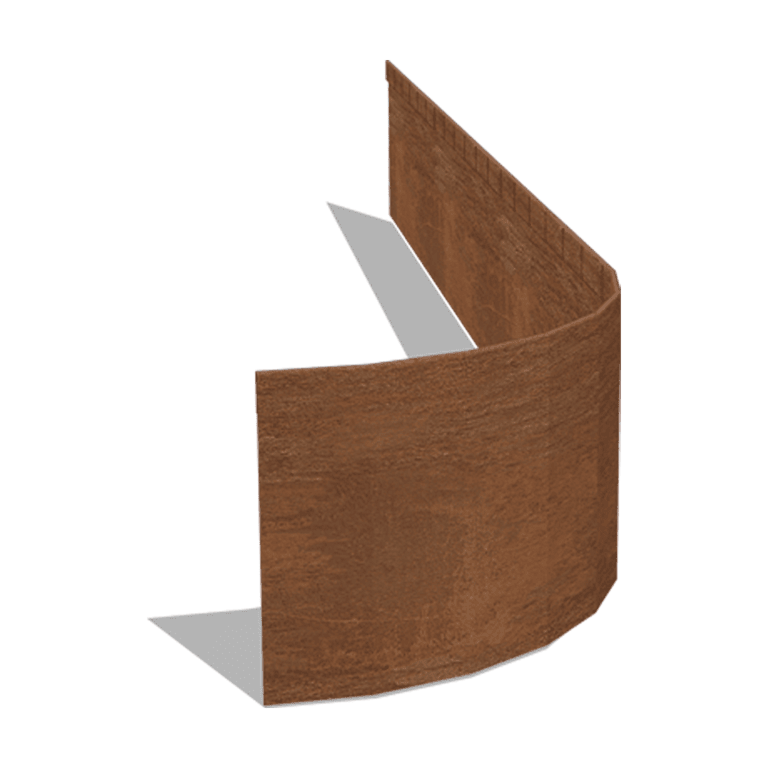 Corten steel edge restraint FLEX crushed 23 cm (150 cm long)