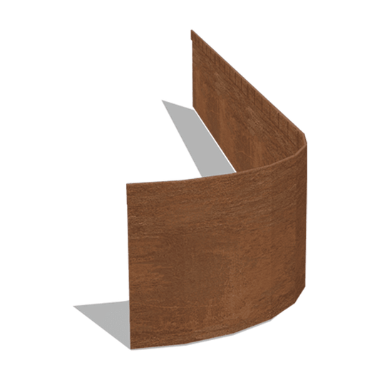 Cortenstaal kantopsluiting FLEX geplet 23 cm (150 cm lang)