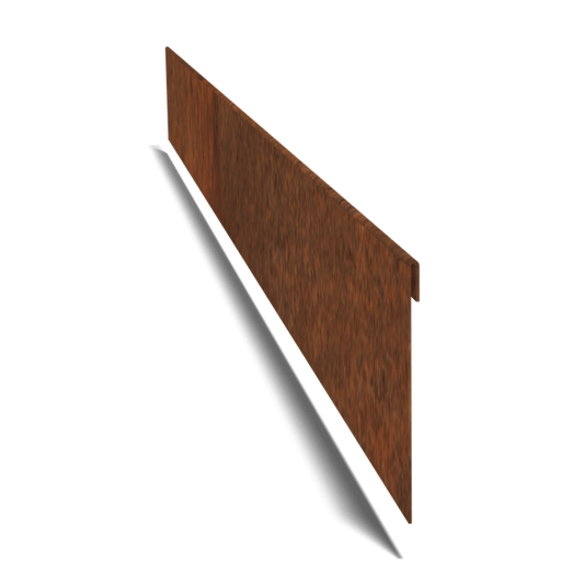 Cortenstaal kantopsluiting geplet 13 cm (240 cm lang)