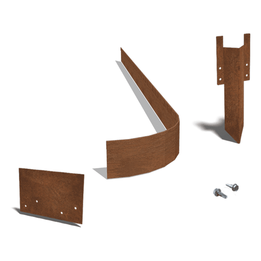 Cortenstaal kantopsluiting FLEX geplet 13 cm complete set per 24 meter